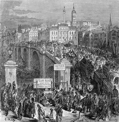 London Bridge, graviert von Stephane Pannemaker, 1875 von Gustave Dore